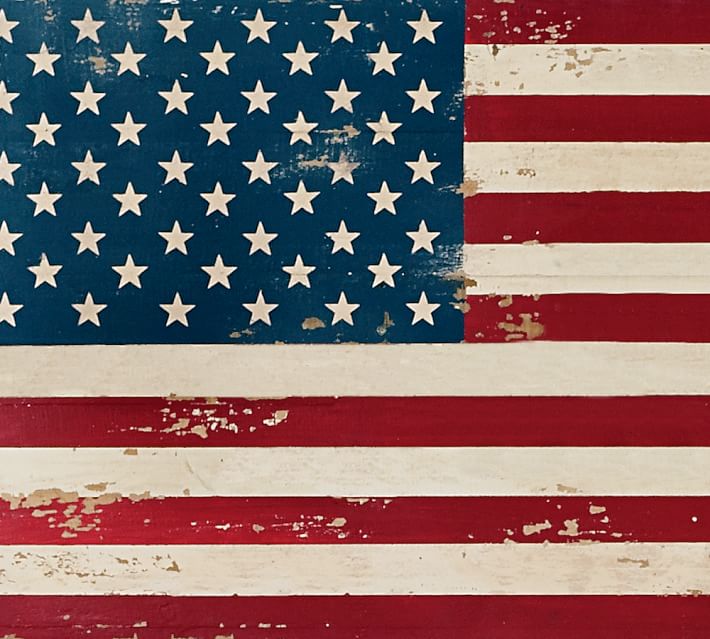 painted american flag pottery barn