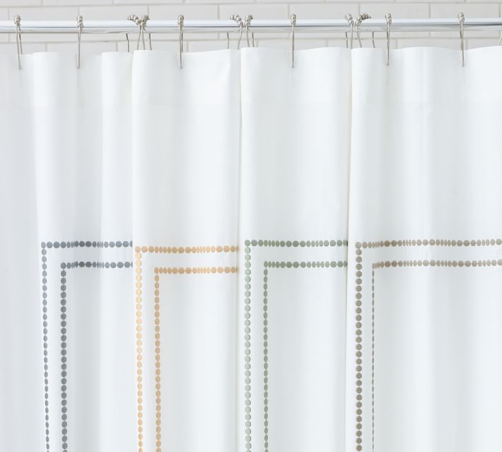 Pearl Embroidered Shower Curtain Pottery Barn