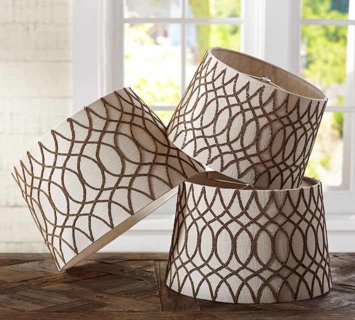 Veronica Beaded Tapered Drum Shade Pottery Barn
