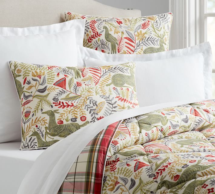 Llew Deer Reversible Comforter Sham Pottery Barn