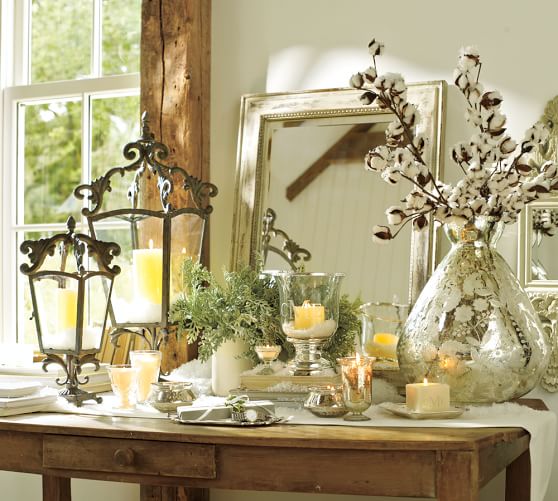 Sandblasted Mercury Glass Vase Pottery Barn