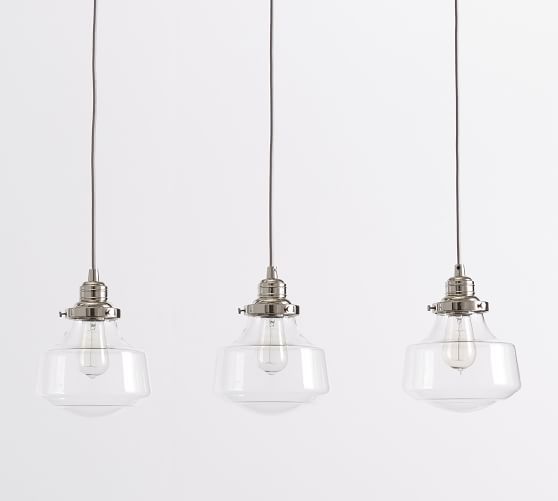 Pb Clic Schoolhouse Gl 3 Light Pendant Pottery Barn Scroll To Next Item