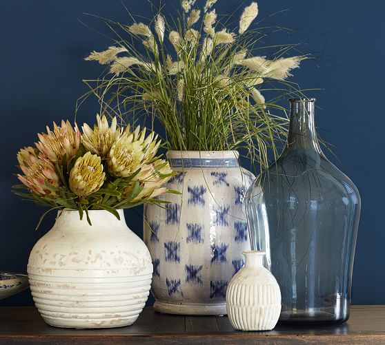 Navy Glass Vases Pottery Barn