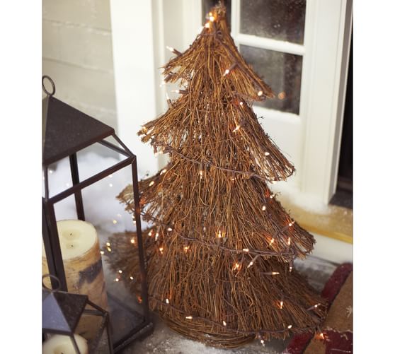 Lit Twig Trees Pottery Barn