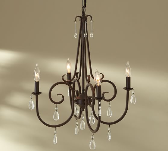 audrina crystal chandelier pottery barn