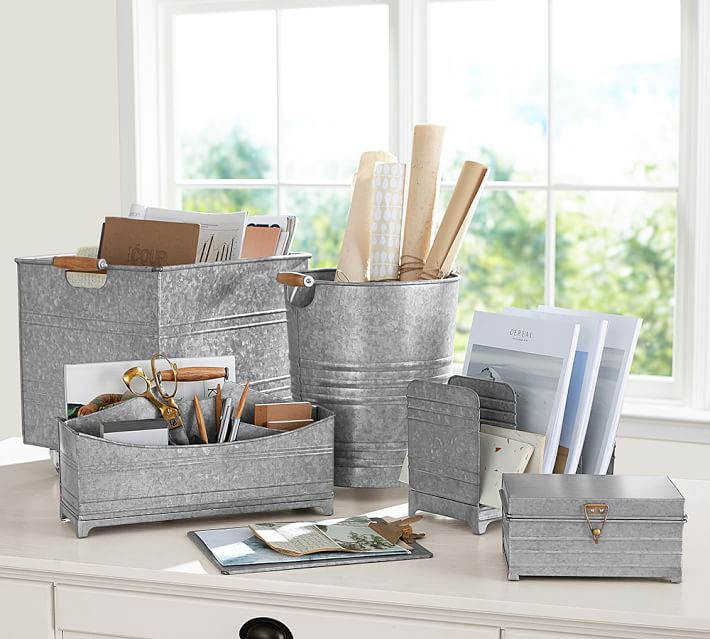 Galvanized Trash Can Pottery Barn