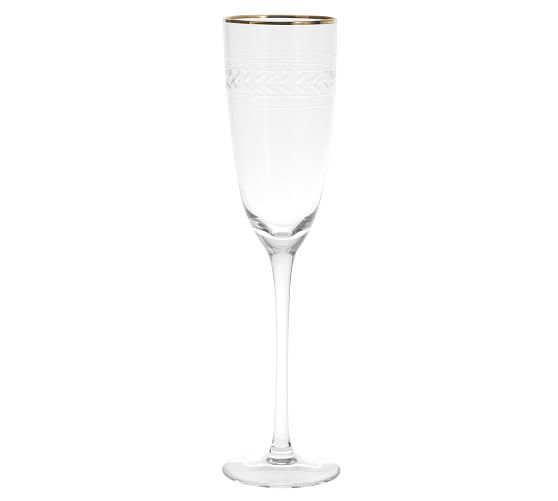 Blair Gold Champagne Glasses, Set of 4 Pottery Barn