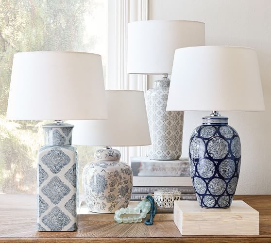 Jamie Young Langley Ceramic Bedside Lamp Pottery Barn