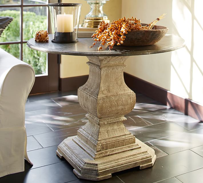 Pottery Barn Dawson Pedestal Side Table Designs