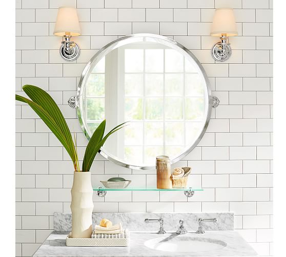 Kensington Pivot Round Mirror | Pottery Barn