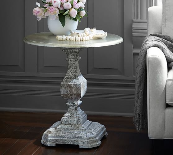 Silvia Pedestal Side Table Pottery Barn