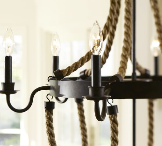 Griffin Rope Chandelier Pottery Barn