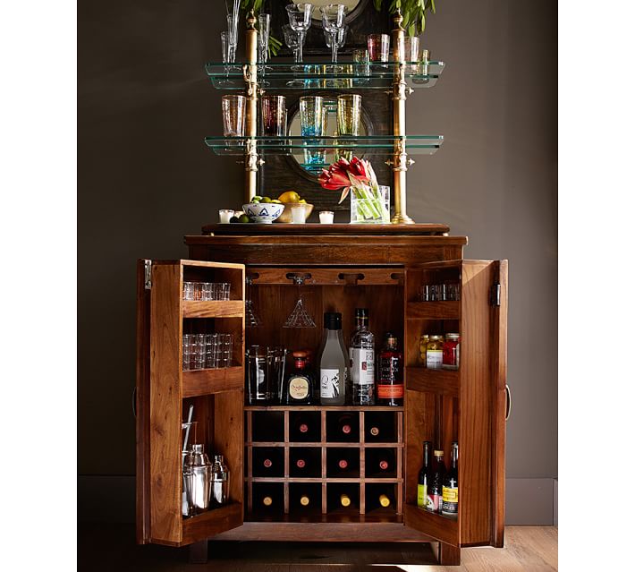 Bowry Bar Cabinet Pottery Barn