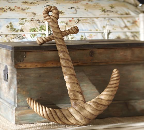 Carved Wood Anchor Pottery Barn