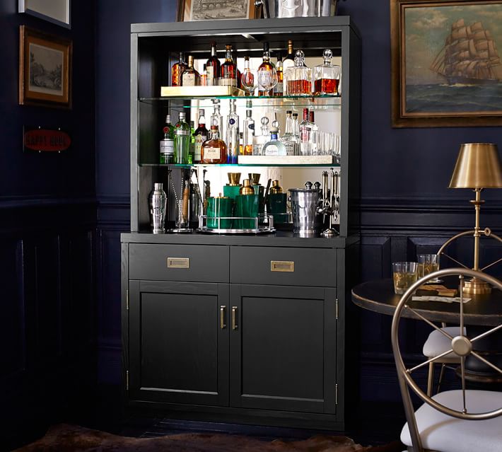 Ken Fulk Mirrored Bar Cabinet Pottery Barn