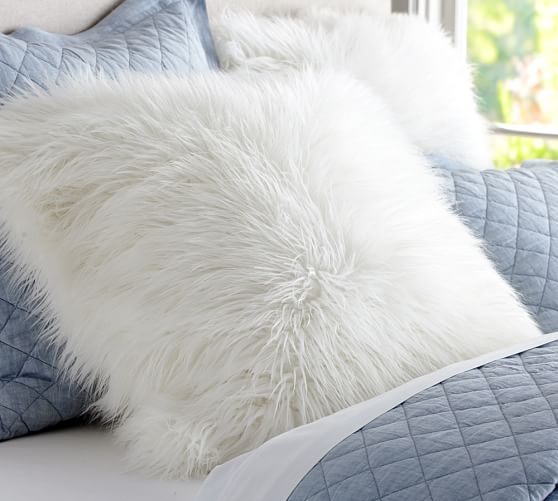 Faux Furry Euro Sham Pottery Barn