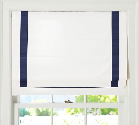 Grosgrain Ribbon Cordless Roman Shade Pottery Barn