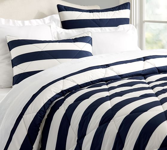 Marlo Stripe Comforter & Sham Pottery Barn