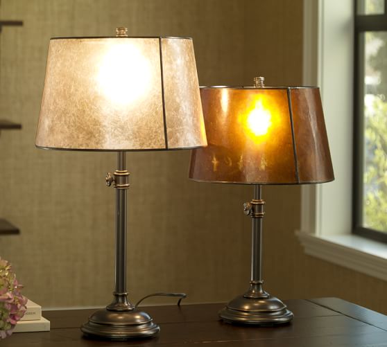 Mica Tapered Drum Lamp Shade Pottery Barn Amber Alternate View