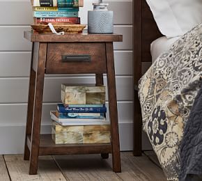 mateo table coffee nightstand pottery barn rustic