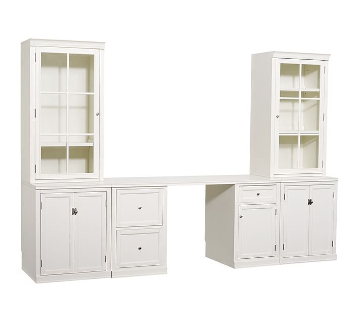 Logan Small Office Suite With Cabinet Doors Gl Towers Pottery Logan Small Office Suite With Cabinet Doors Gl Towers Pottery Barn