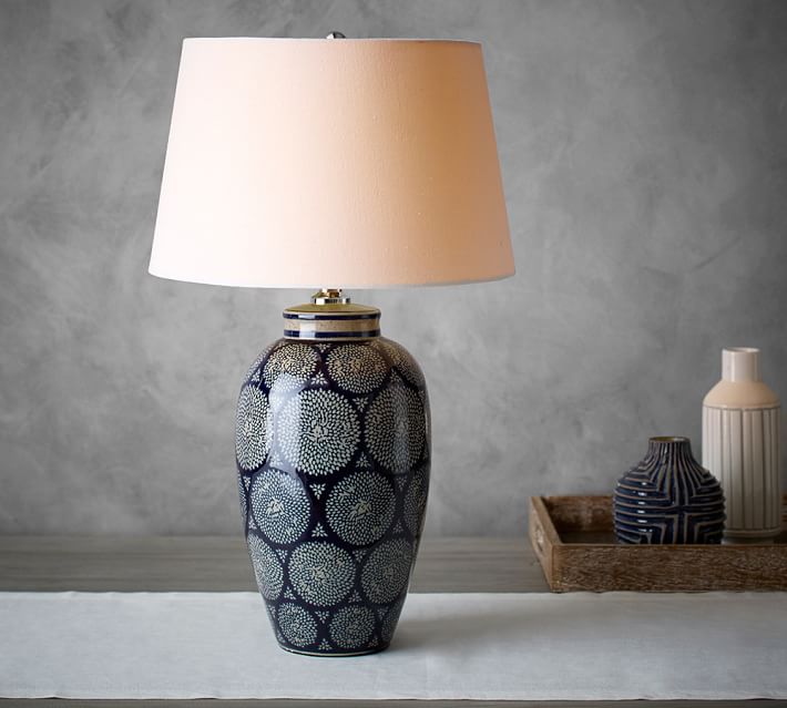 Jamie Young Langley Ceramic Vase Lamp Pottery Barn