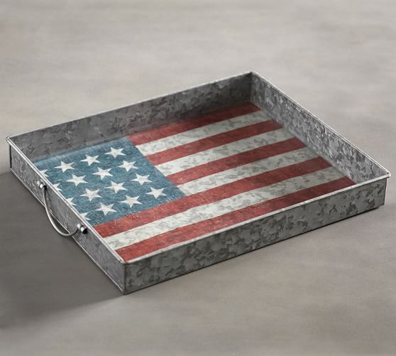Galvanized Americana Tray Pottery Barn