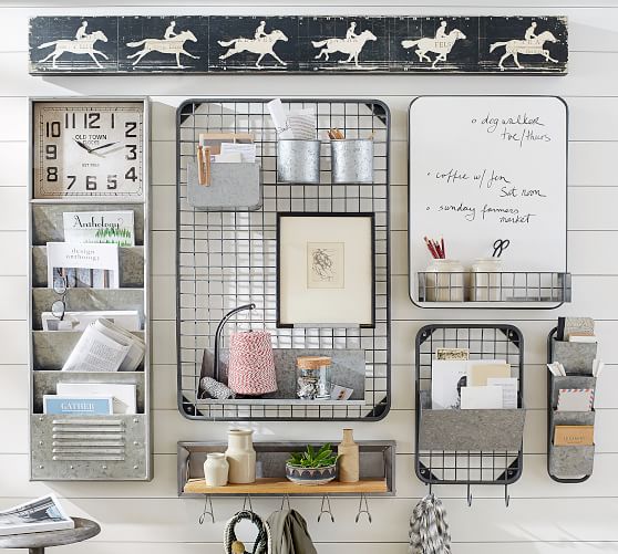 Antique Zinc Wall Organization System | Pottery Barn