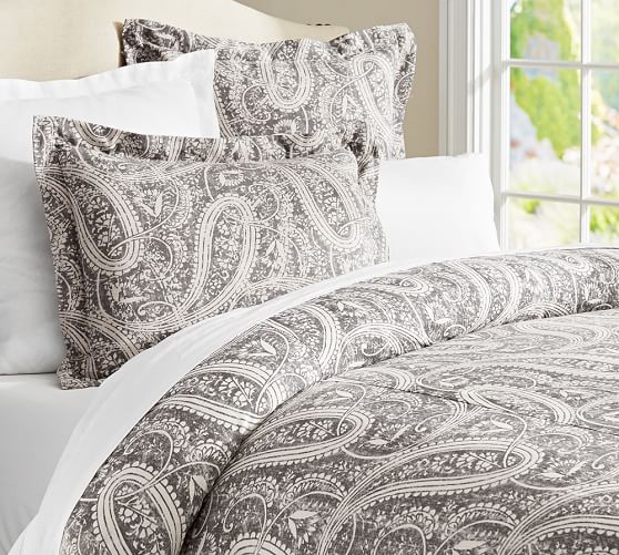 Finley Paisley Duvet Sham Pottery Barn Finley Paisley Duvet Sham