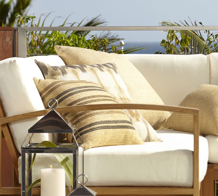 Madera Sunbrella Teak Outdoor Furniture Cushions Pottery Barn