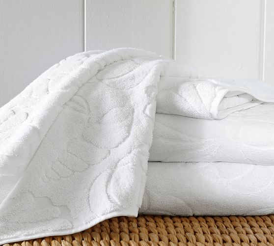 Shell Sculpted Towels Pottery Barn