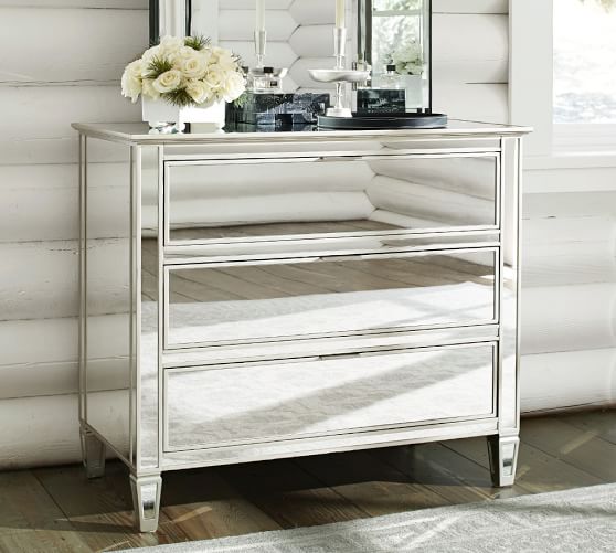Park Mirrored Dresser & Nightstand Tables Set Pottery Barn