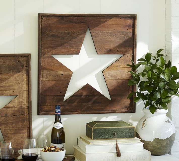 Pierced Wood Star Panel Pottery Barn