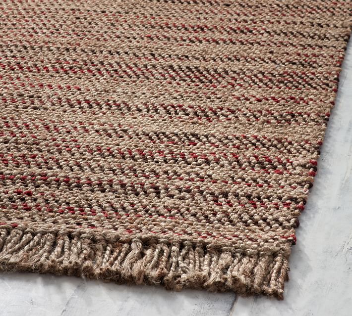 Lucas Natural Fiber Rug Red Pottery Barn