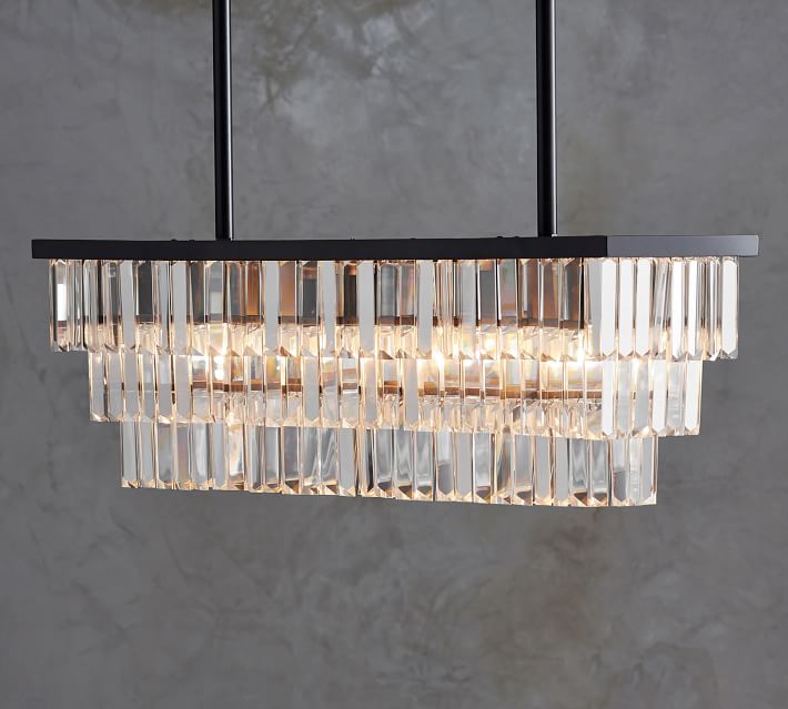 Gemma Crystal Rectangle Chandelier Pottery Barn