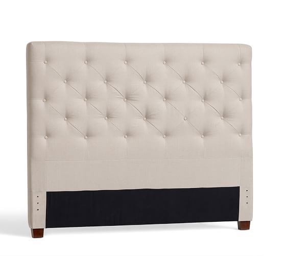 Lorraine Tufted Low Upholstered Headboard | Pottery Barn