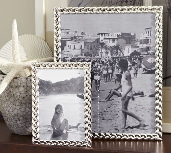 Braided SilverPlated Frames Pottery Barn