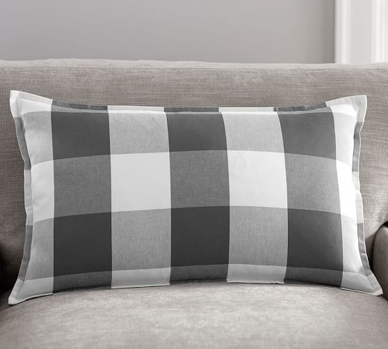 Buffalo Check Plaid Lumbar Pillow Cover Pottery Barn
