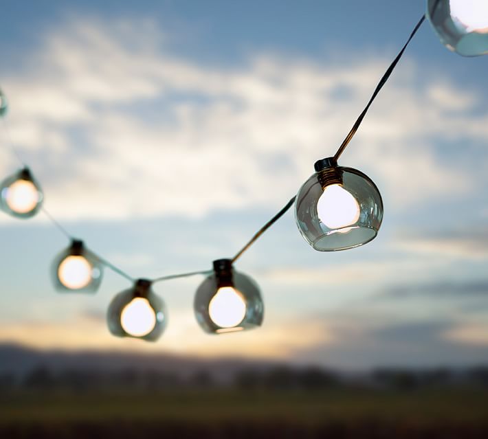 Smoke Shade String Lights Pottery Barn