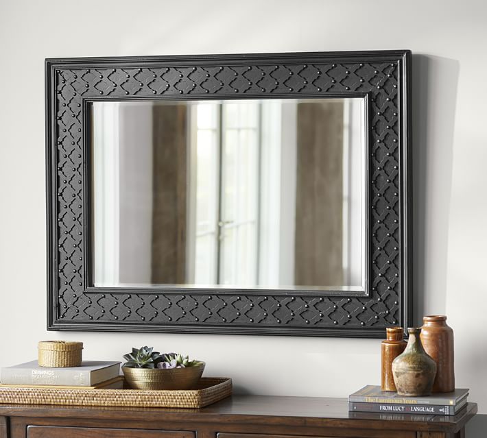 Black Fretwork Wall Mirror Pottery Barn