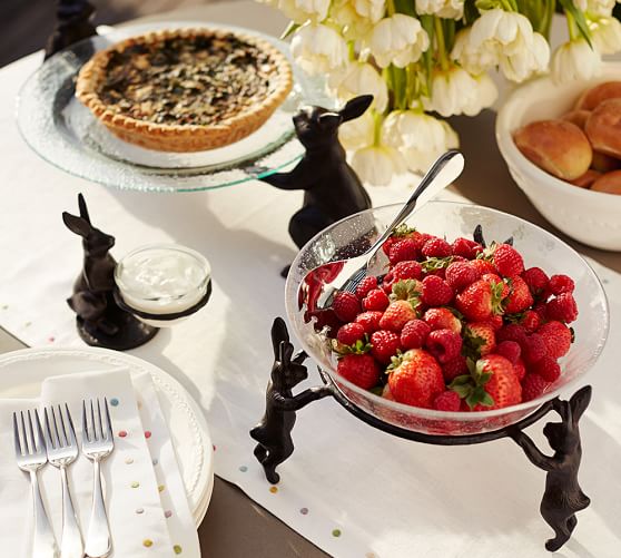 Bronze Sculpted Bunny Snack Bowl Pottery Barn