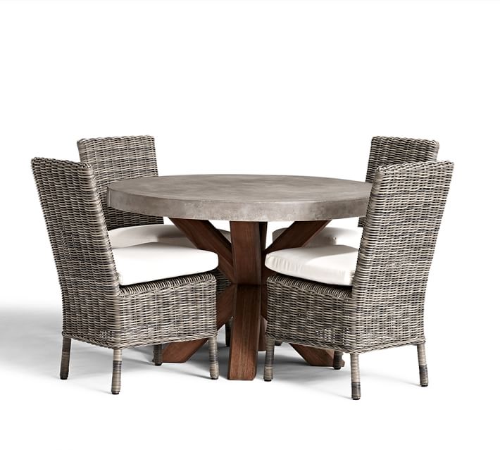Abbott Round Table Huntington Dining Chair Set Pottery Barn