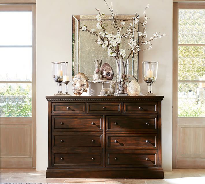 Walker Antiqued Glass Wall Mirror Pottery Barn