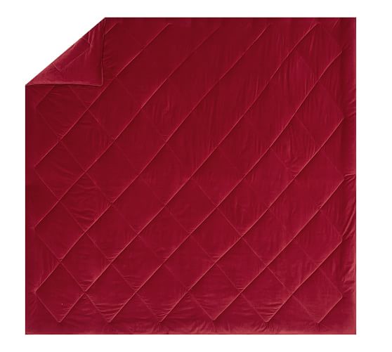 Velvet Comforter & Sham Flagstone Pottery Barn