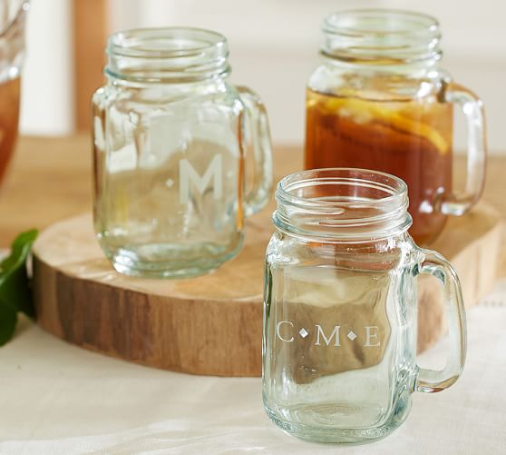 5 25 personalized mason jar mug pottery barn