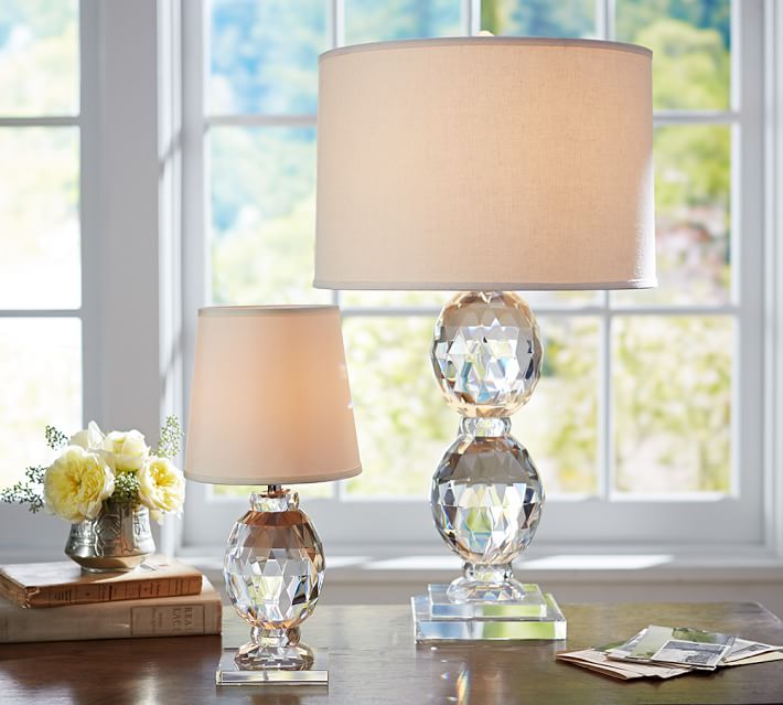 Carlotta Faceted Crystal Accent Lamp Pottery Barn