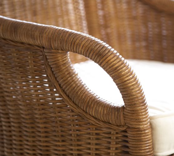 Wingate Rattan Swivel Desk Chair Pottery Barn Detailed View Alternate