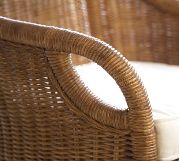 Wingate Rattan Swivel Desk Chair Pottery Barn