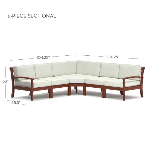 Chatham WedgeCorner Sectional Set, Honey Pottery Barn