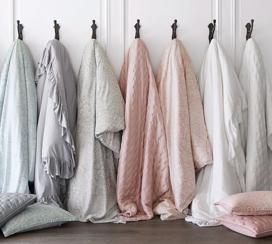 Vanessa Printed Tencel™ Duvet Cover & Sham Soft Rose Pottery Barn